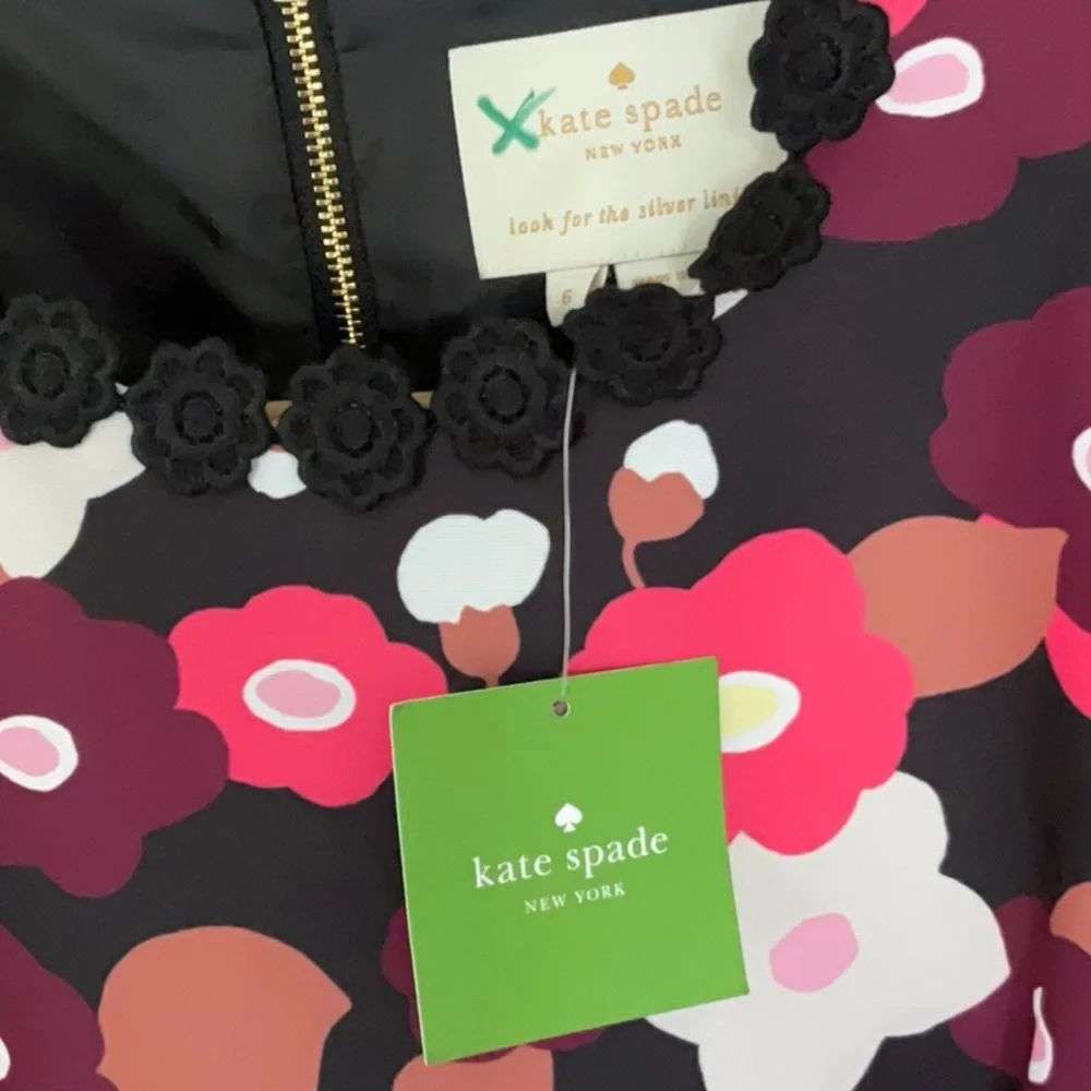 NWT Kate Spade Blooming Mikado Fit and Flare Midi Dress Size 6 Vibrant Floral
